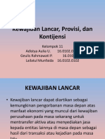 Kewajiaban Lancar, Provisi Dan Kontinjensi