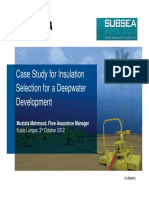 Case Study For Insulation Selection For A Deepwater Development