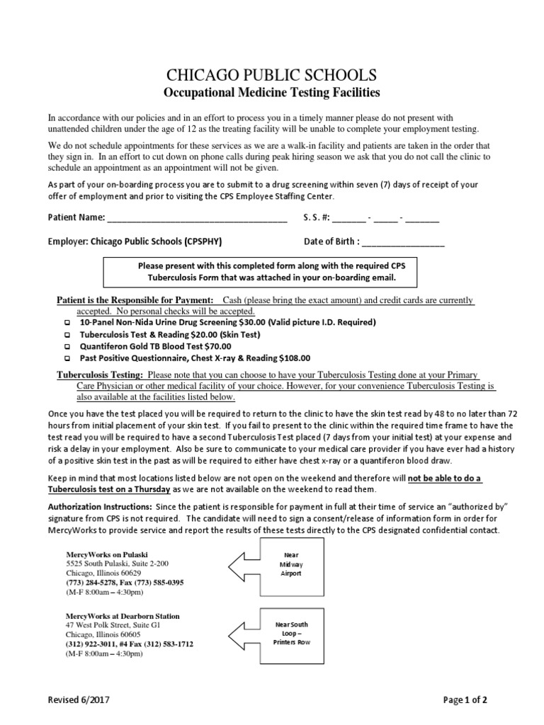 Drug and TB Test Forms | PDF | Tuberculosis | Drug Test