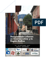 Convocatoria Desigualdades Urbanas en América Latina y La Región Andina