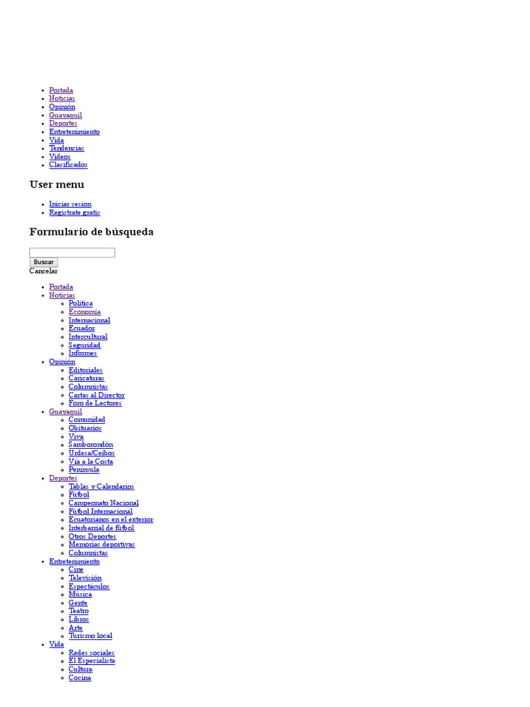 El Universo Noticias de Ecuador y Del Mundo PDF Ecuador Deportes