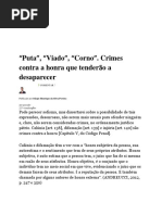 “Puta”, “Viado”, “Corno”. Crimes Contra a Honra Que Tenderão a Desaparecer