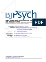 Other Psychotic Disorders Quality of Life of People With Schizophrenia, Bipolar Disorder and