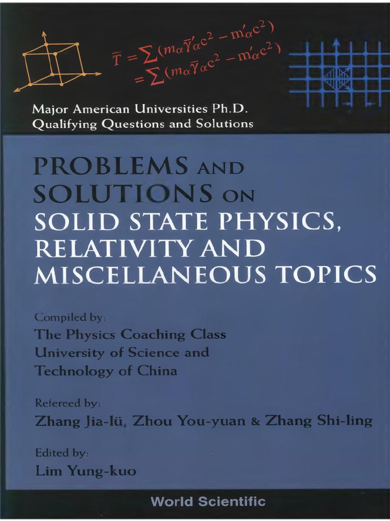 Lim. Yung-Kuo. Problems and Solutions On Solid State Physics ...