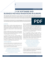 Patentability of Software and Business Method Inventions in Europe