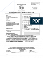 TxSOS Form Signed by Voter Integrity Election Commission