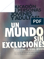 Educación de Personas Jóvenes y Adultas: Un Mundo Sin Exclusiones