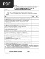 Self-Assessment Guide Electrical Installation & Maintenance NC Ii Electrical Wiring and Installation of Singlephase Three-Wire System