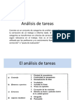 análisis de tareas