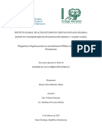 Diagnóstico Organizacional en Una Institución Pública de La República DominicanaADP 514 TESIS, M. MONTALVO, 10-0031