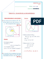 SemestraL 10 II 02 GEO an Ecuacion Circunferencia Solucionario