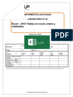 Lab-08-Excel-2013-Tablas en Excel, Orden y Subtotales 2