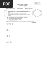 Evaluación Sumativa Fracciones