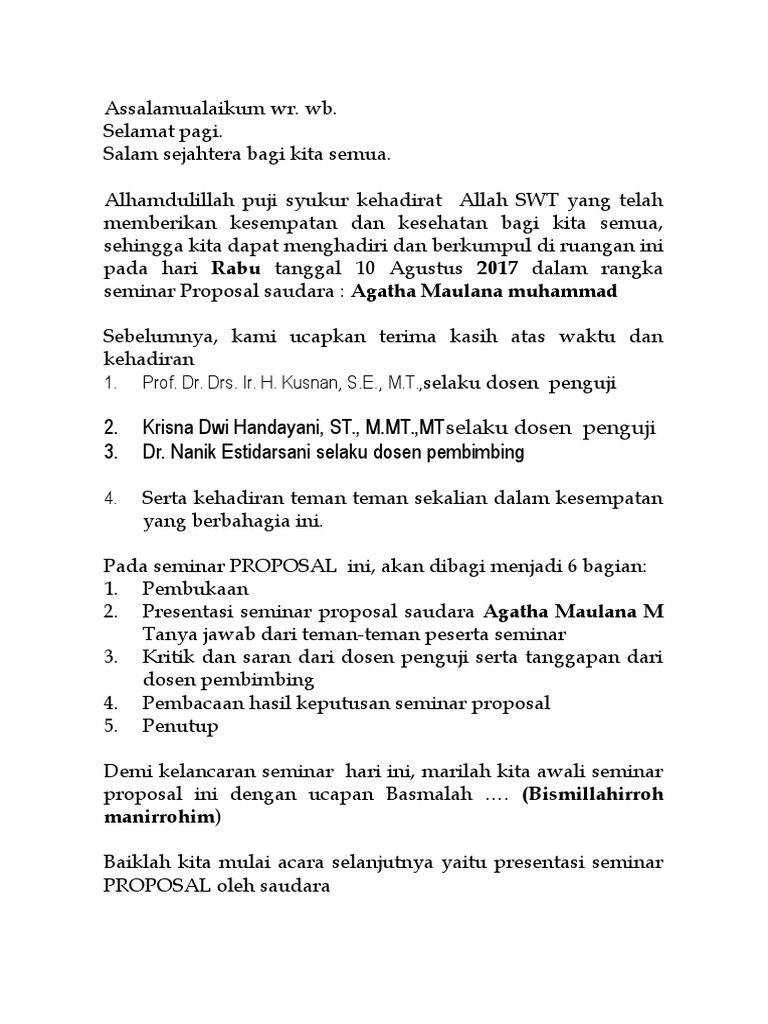 Tanya Jawab Seminar Proposal Jawaban Soal Terbaru