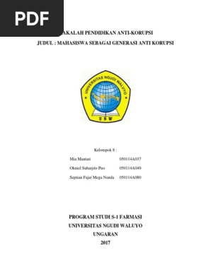 Makalah Pendidikan Anti Korupsi