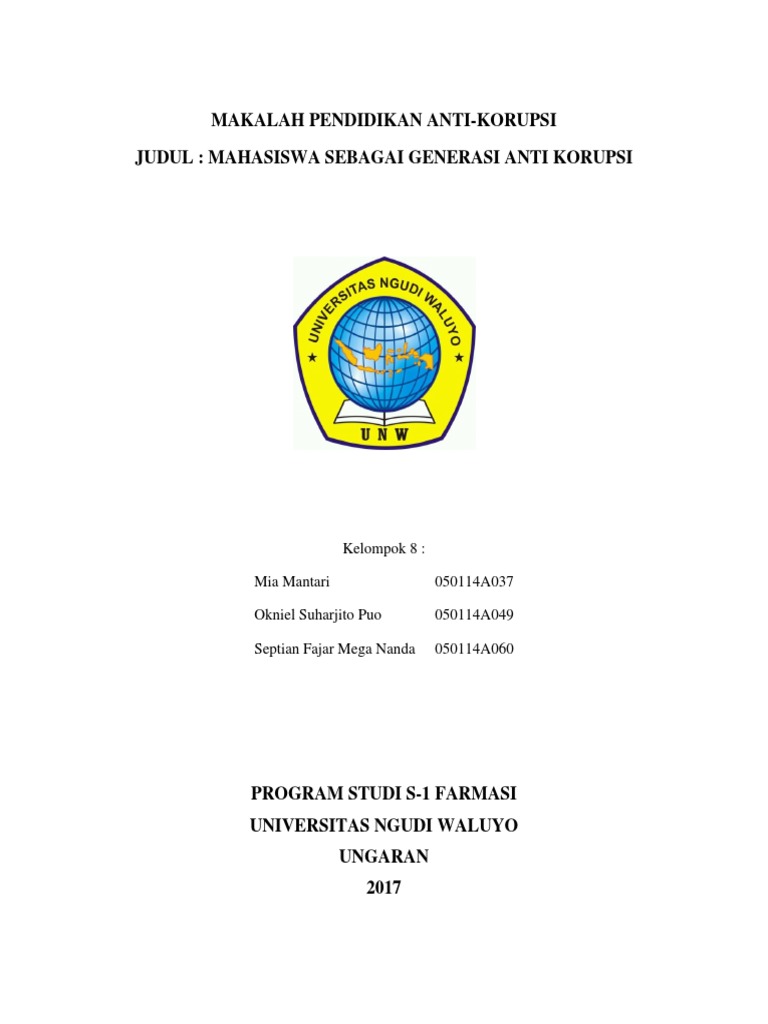Makalah Pendidikan Anti Korupsi