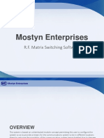 Mostyn Enterprises: R.F. Matrix Switching Software