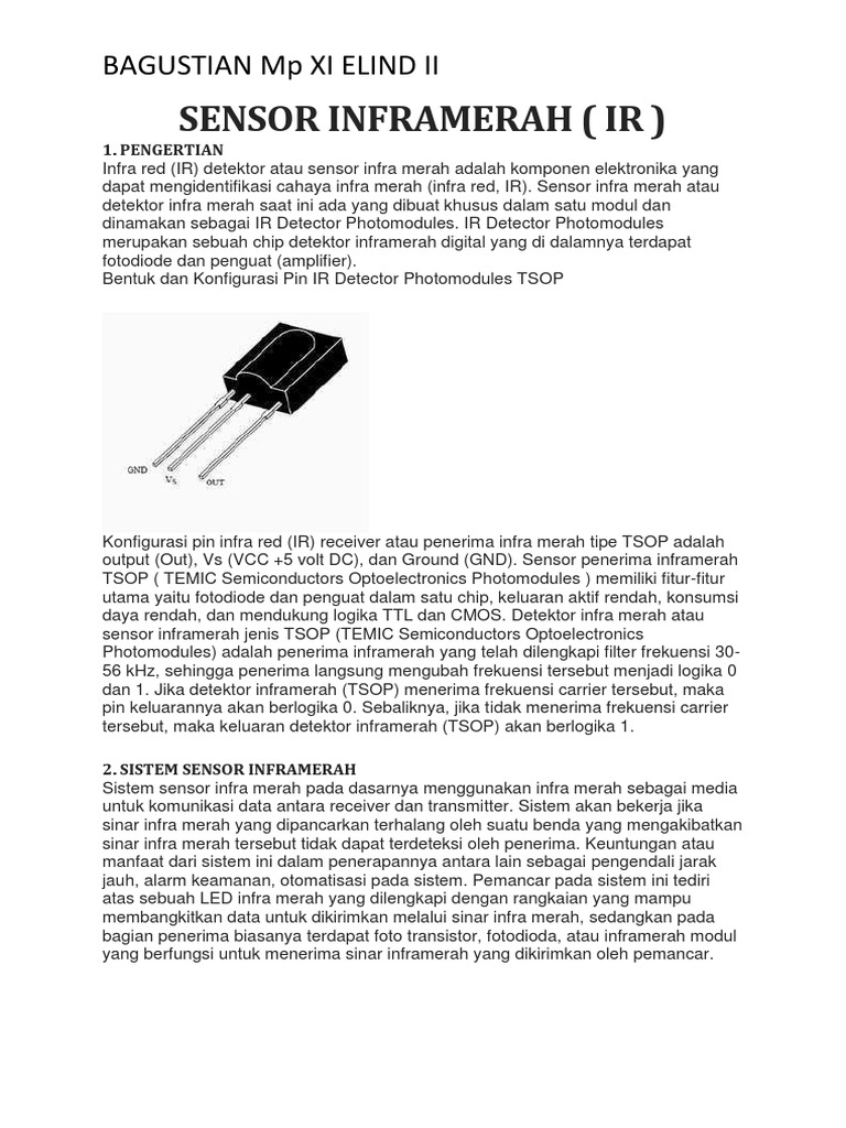 Fungsi dan Aplikasi Sensor Inframerah | PDF