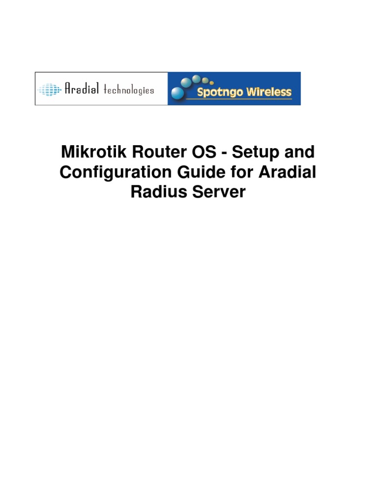 Mikrotik Aradial Configuration Guide | PDF | Ip Address | Radius