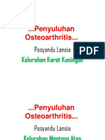 Penyuluhan Osteoarthritis Posyandu Lansia Kelurahan Karet Kuningan dan Menteng Atas