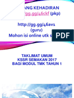 Taklimat Pentadbir - Modul KSSR TMK Semakan 2017