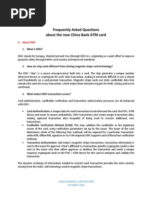 Emv Faq 02012017 Emv Automated Teller Machine