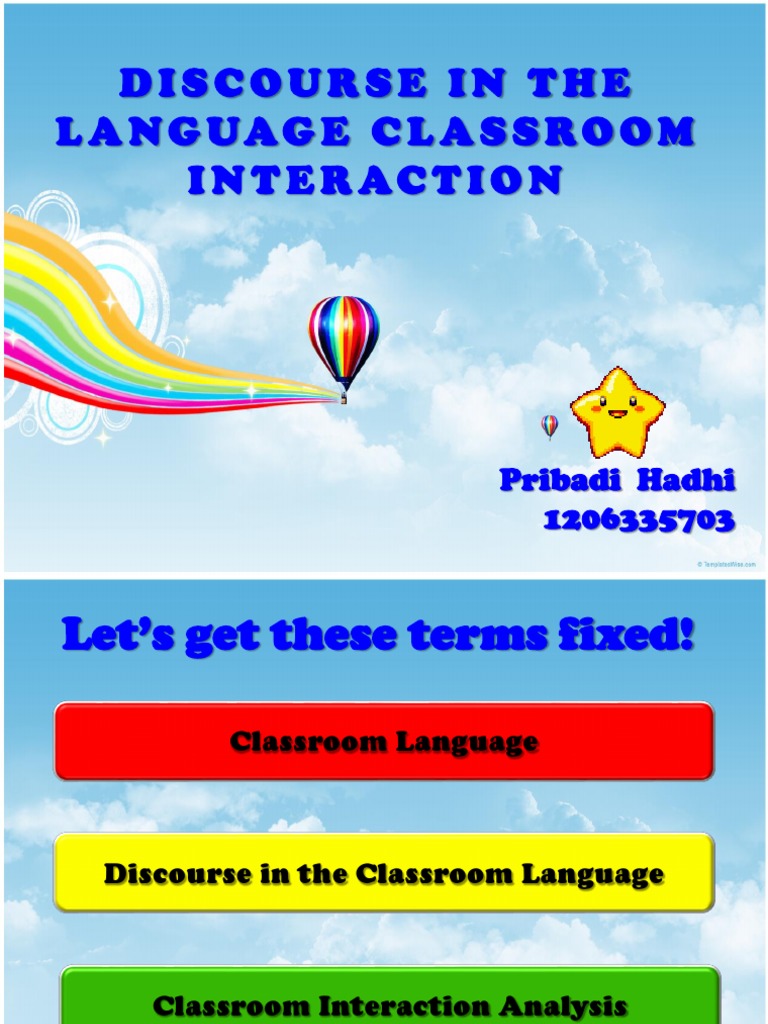 Discourse In The Language Classroom Interaction Pdf Discourse