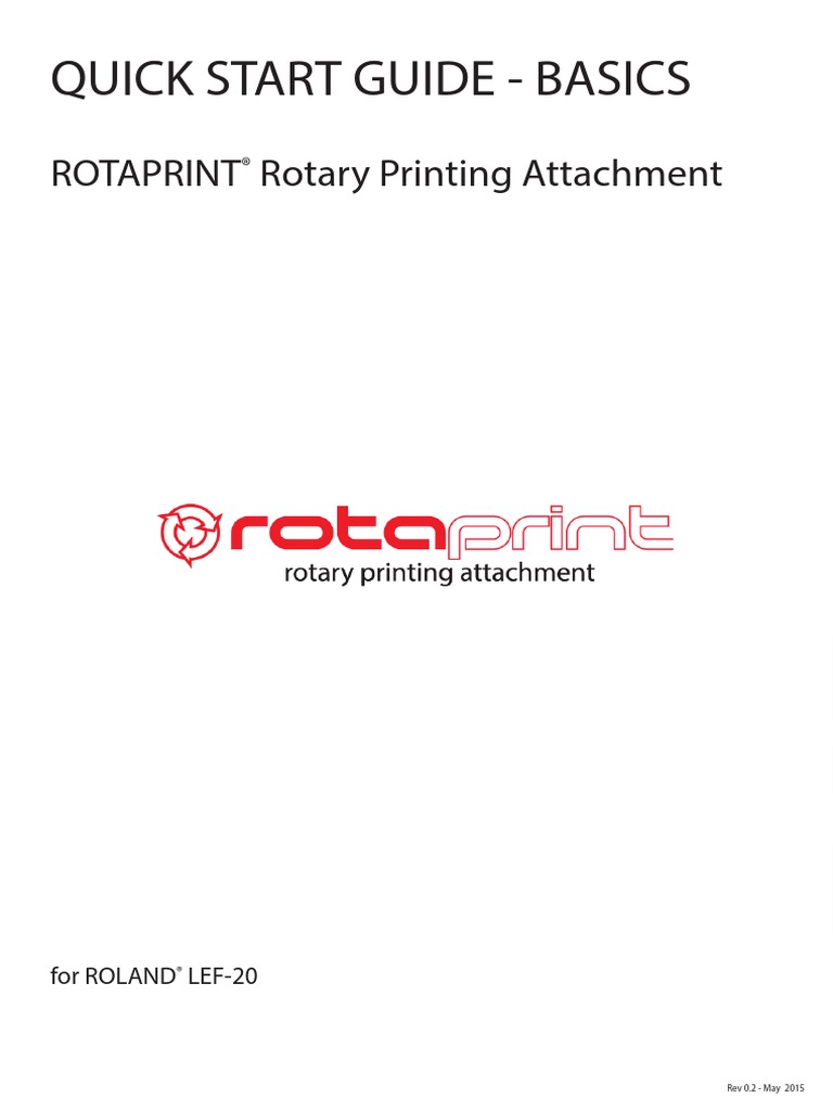 RotaPrint Startup Guide1 | PDF | Industries | Equipment
