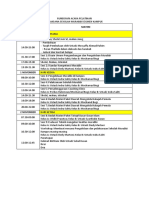 Rundown Acara Pelatihan Pengelola Dan Pelaksana Sekolah Murabbi Segmen Kampus