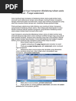 Cara Membuat Logo Transparan Dibelakang Tulisan Pada Microsoft Word