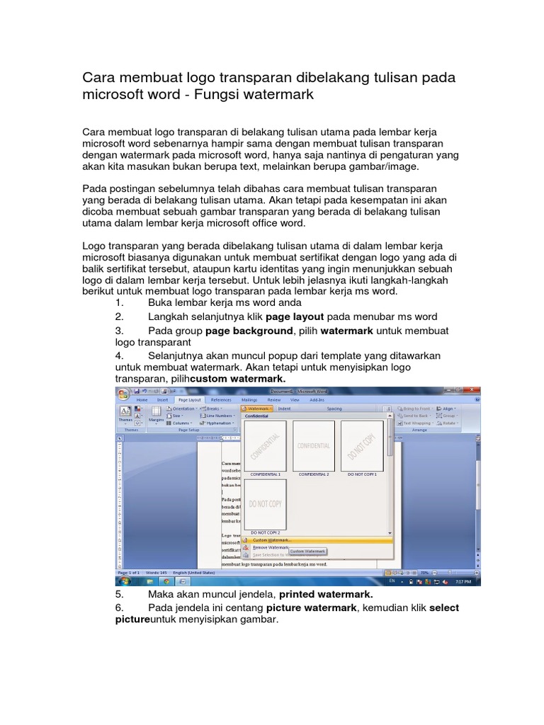 Cara Membuat Logo Transparan Dibelakang Tulisan Pada