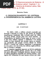O DESMORONAMENTO DO SISTEMA A INDEPENDÊNCIA DA AMÉRICA LATINA