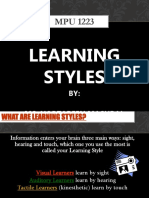 MPU 1223 - Learning Styles