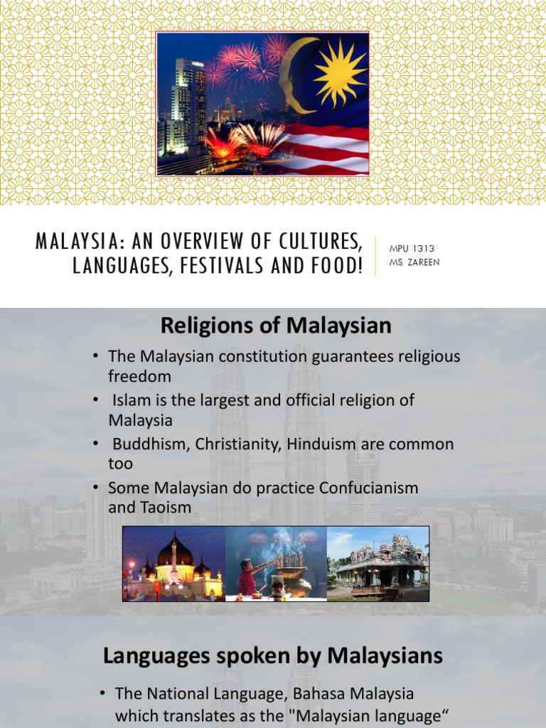 Malaysia's Cultures, Languages, and Festivals | PDF | Malaysia | Indian ...