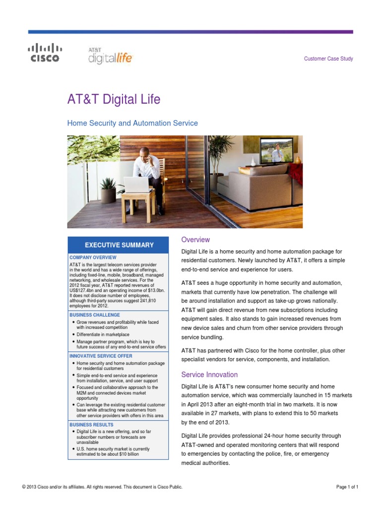 Cisco ATT DigitalLife CS | PDF | At&T Mobility | Home Automation
