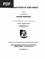 Thesis on Indian Constitution and Human Rights