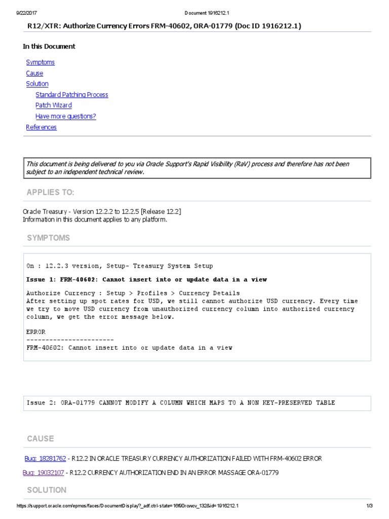 Document 1916212 | PDF | Software Bug | Databases