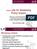 Methods For Assessing Policy Impact