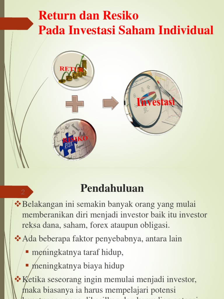 Menghitung Return dan Risiko Saham | PDF