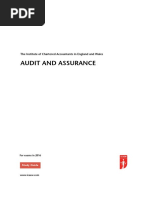 ICAEW Audit and Assurance Study Guide 2016