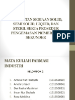 Pembuatan Sediaan Solid, Semi Solid, Liquid