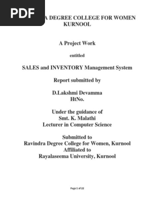 Sales and Inventory Management System