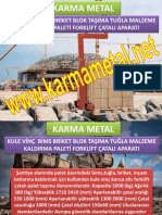 KARMA METAL Kule Mobil Vinc Yuk Kalip Bims Briket Blok Tugla Malzeme Paleti Tasima Kaldirma Yukleme Forklift Catali Aparati