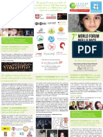 La brochure informativa del World Forum per la Pace a Lugano 2017 (A6)