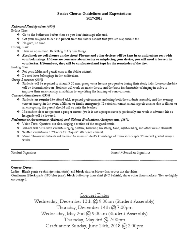 SR Chorus Syllabus | PDF | Quality Of Life | Learning