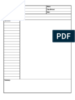 Cornell Notes Template (Unlined)