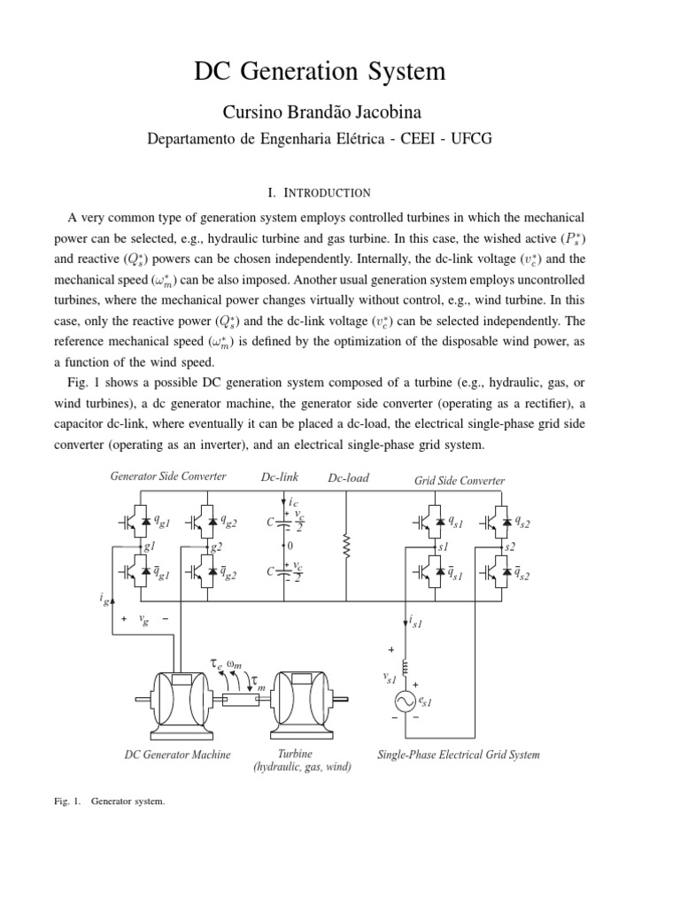 DC Generation System Overview | PDF | Electric Generator | Ac Power