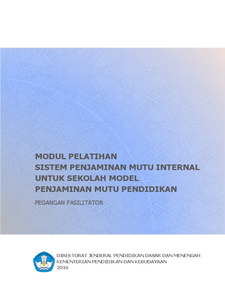 Modul Pelatihan SPMI Untuk Pelatihan Kepada Sekolah PDF | PDF