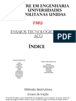 Ensaios de Aço: Tração, Impacto, Fadiga e Cisalhamento