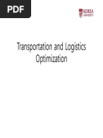 Transportation and Logistics Optimization